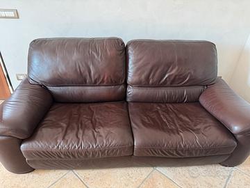 Divano vera pelle testa di moro