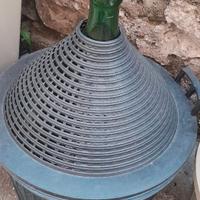 Damigiana in vetro verde