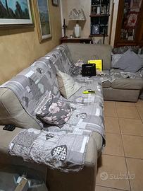Divano angolare con contenitore