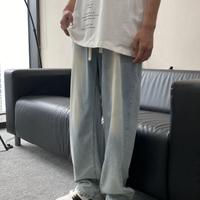 Jeans da uomo in seta ghiaccio di colore azzurro