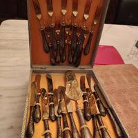 servizio torta con manico  in argento