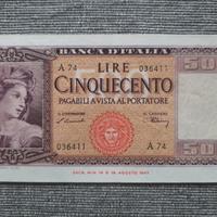 Banconota Lire Cinquecento 