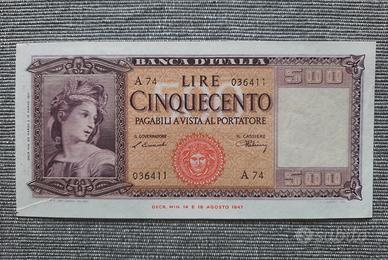 Banconota Lire Cinquecento 