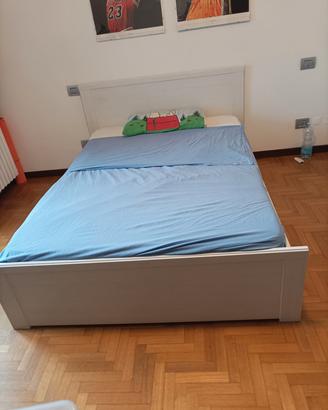Letto alla francese bianco 160x200  di ikea