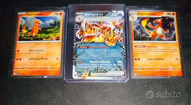 Charizard ex SVP 196, Charmander 7, Charmeleon 8