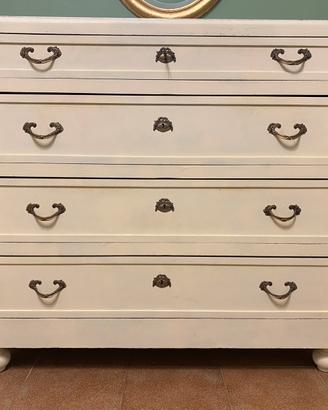 cassettiera legno e marmo