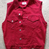 Gilet Levi's denim rosso uomo