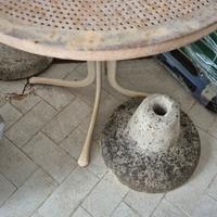 set da giardino bianco con 4 poltroncine 