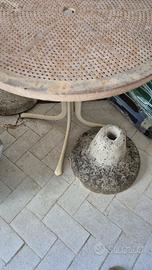 set da giardino bianco con 4 poltroncine 