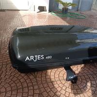 Baule tetto per auto Arjes 480 co barre portatutto