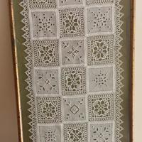 Centrotavola antico ricamato tombolo/uncinetto