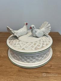 Biscottiera decorata con coperchio