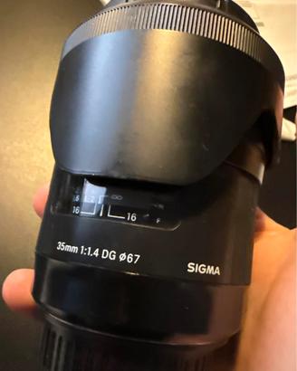 Sigma 35mm f/1.4 DG HSM Art - attacco Canon