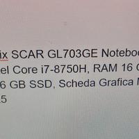Asus ROG strix  GL703GE Notebook