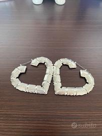 Orecchini a forma di cuore argento