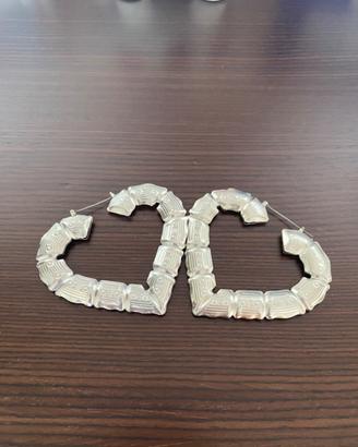 Orecchini a forma di cuore argento