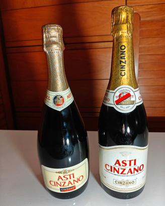 2 rare bottiglie Cinzano Asti Vino Spumante
