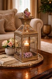 Lanterna in ferro e vetro d’epoca