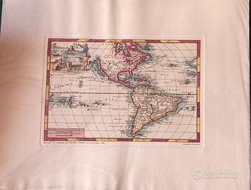  Mappe storiche vintage delle Americhe-stampa 