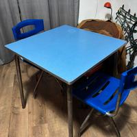 Tavolo quadrato in formica vintage anni 70