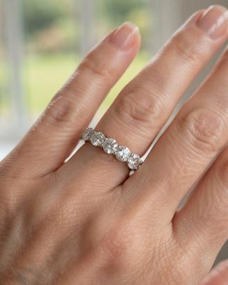 Anello Riviere in Argento  con Moissanite 1,5 CT