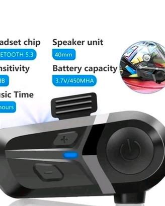 INTERFONO MOTO BLUETOOTH 5.3 CASCO UNIVERSALE AURI