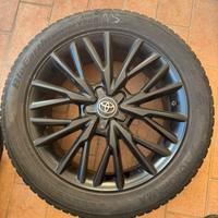 Coppia Cerchi Toyota CHR 2019 Neri  + gomme ❄️