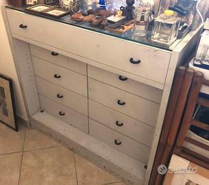 Banchetto Vetrina Esposizione Negozio 8 Cassetti