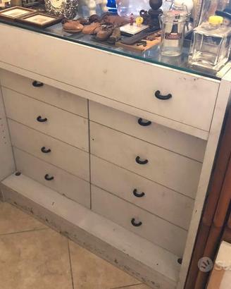 Banchetto Vetrina Esposizione Negozio 8 Cassetti