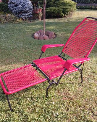 lettino sdraio sedia spaghetto anni 70 vintage 