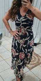 Cannella Abito midi in chiffon tg.M come nuovo