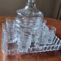 Set da liquore Art Decò in cristallo