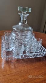 Set da liquore Art Decò in cristallo