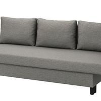 divano letto Ikea 3 posti colore beige 