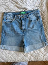 Pantaloncino donna jeans chiaro benetton taglia 29
