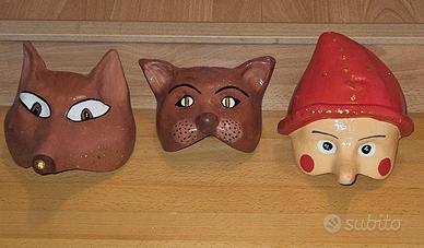 maschere decorative in gesso e carta 