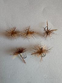 5 mosche secche artigianali da pesca a mosca