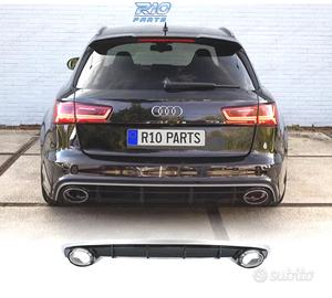 DIFFUSORE AUDI A6 4G 15-18 LOOK RS + TERMINALI DI 