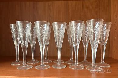 Servizio FLUTE dí cristallo anni ‘60