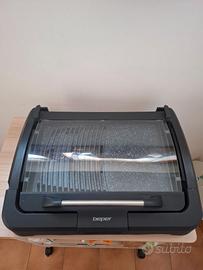 Beper 90871 - Barbecue elettrico con coperchio