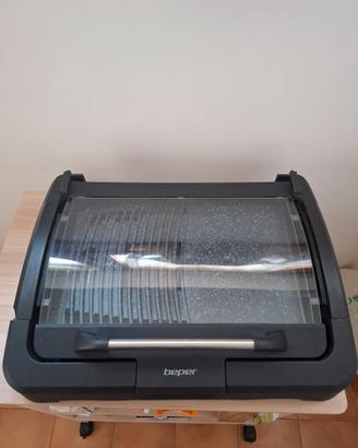 Beper 90871 - Barbecue elettrico con coperchio
