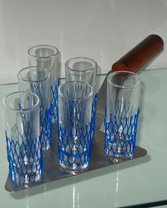 SERVIZIO DA LIQUORE – CAZZUOLA PORTA BICCHIERI