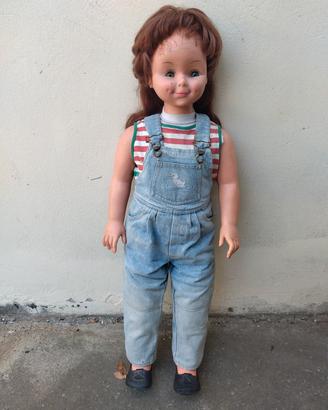 Bambola vintage alta 90 cm