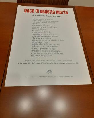 Poster di poesia "Voce di vedetta morta".