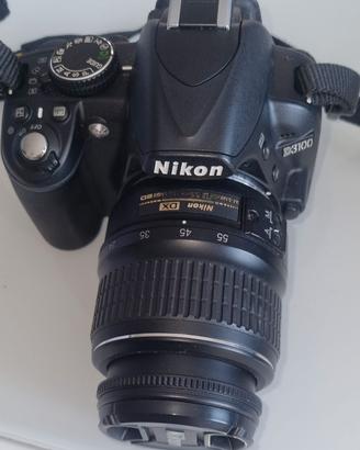 Fotocamera Reflex Nikon D3100 +2 Obiettivi +Borsa
