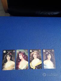 4 Schede telefoniche Donne Belle Époque  Universal