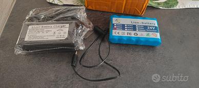 Caricabatterie e batterie 24v ricaricabili