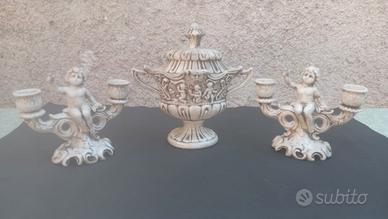Raro trittico in ceramica del 900.