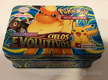 Scatola scatoletta latta carte Pokémon
