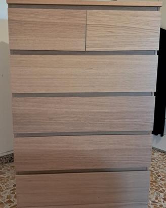 mobile  5 cassetti tipo colore rovere